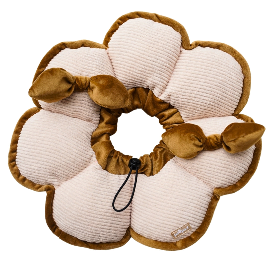 Flowerpuff Pillow w. Bow / Anti-Lick Soft Collar E-Collar Alternative for Pets