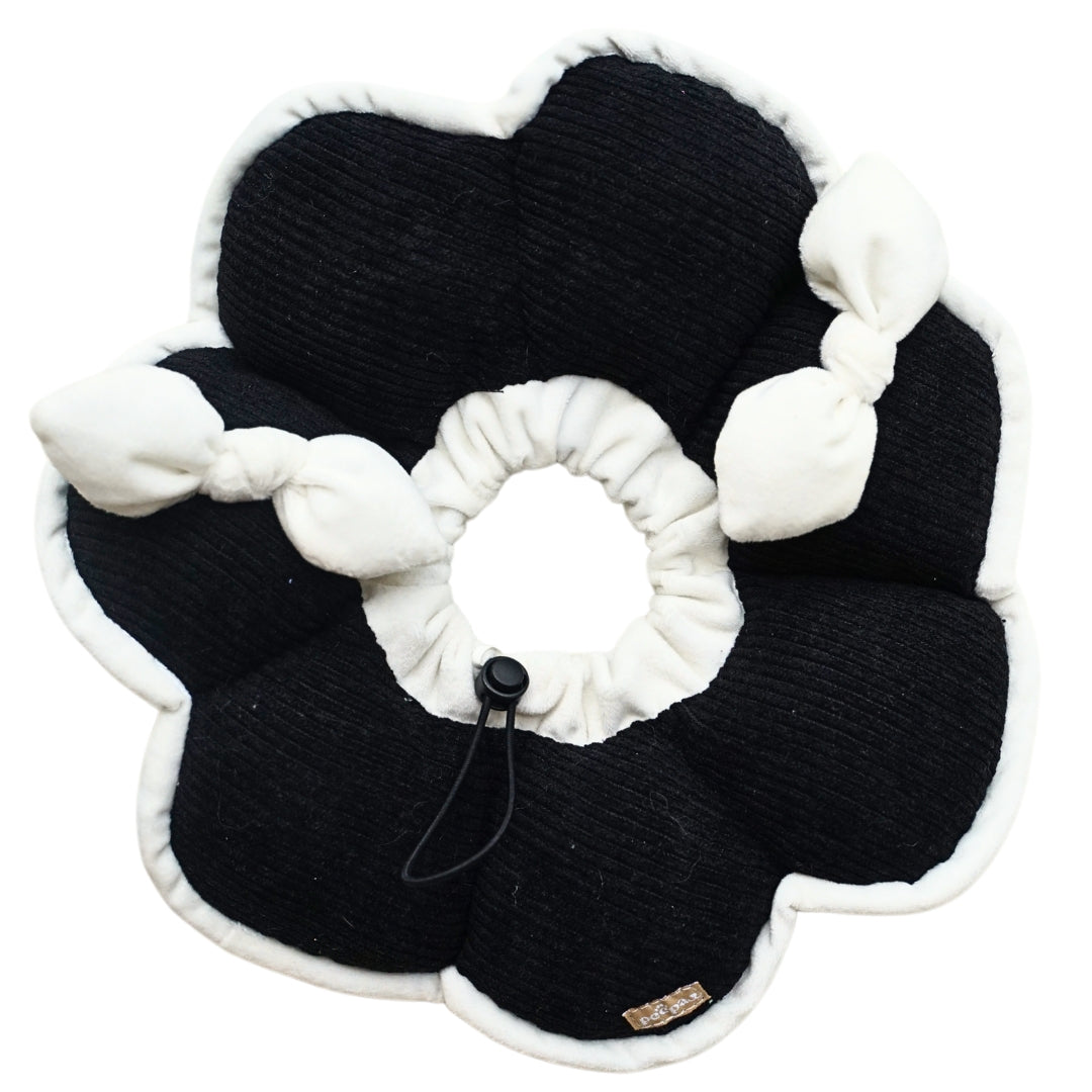 Flowerpuff Pillow w. Bow / Anti-Lick Soft Collar E-Collar Alternative for Pets