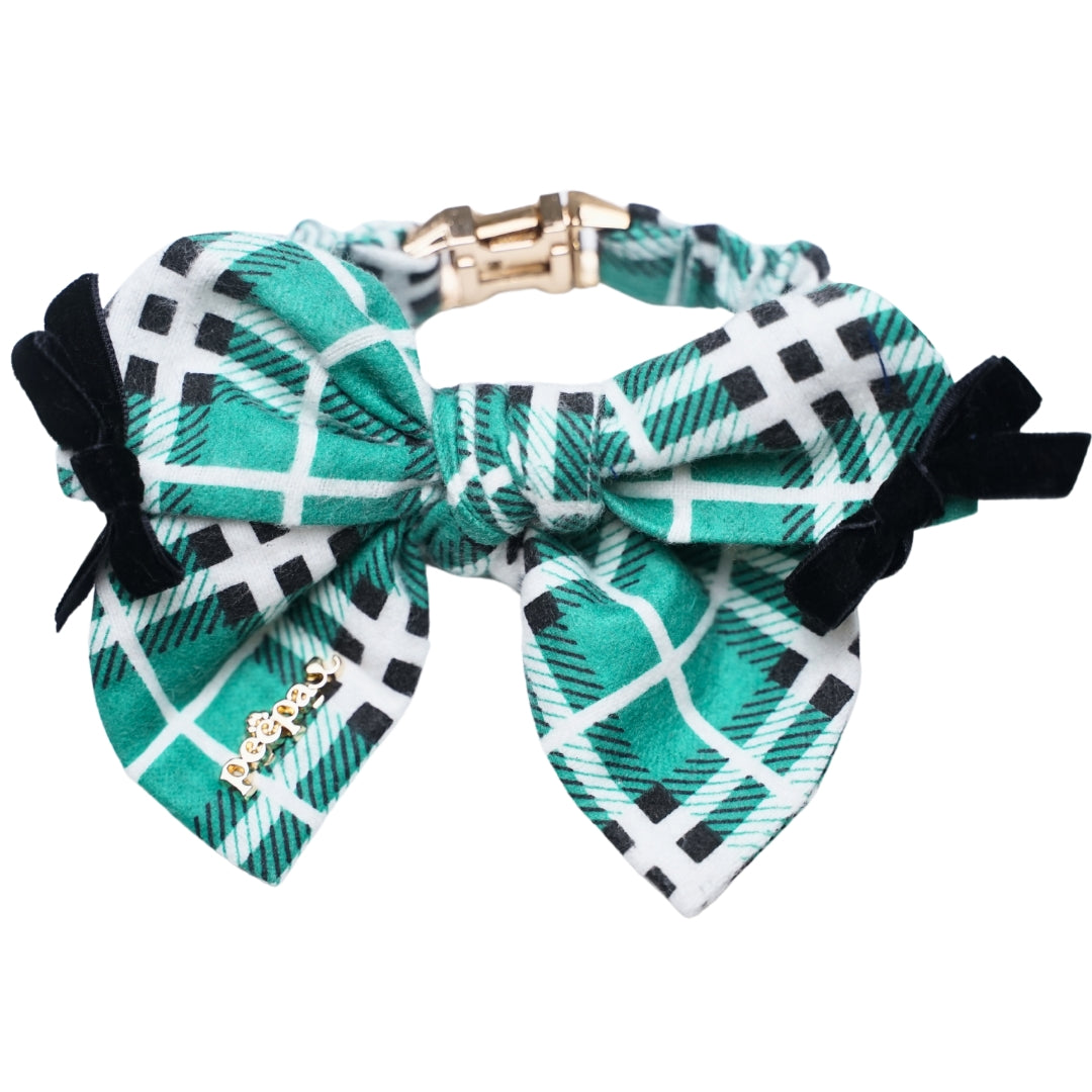Stella Scrunchie Bow - Christmas Elastic Scrunchie Neck Bow for Pets