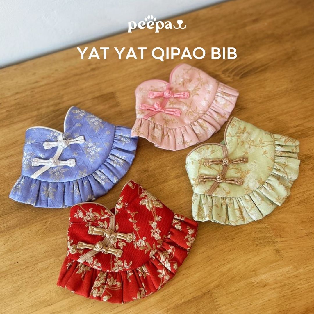 Yat Yat Qipao - Chinese New Year Ruffled Neck Bib for Pets