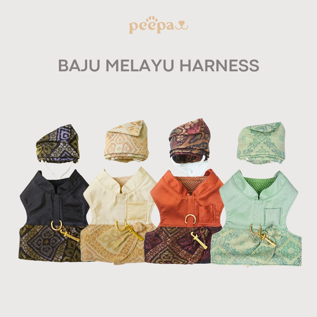 Baju Melayu Harness - Traditional Baju Melayu Pet Harness