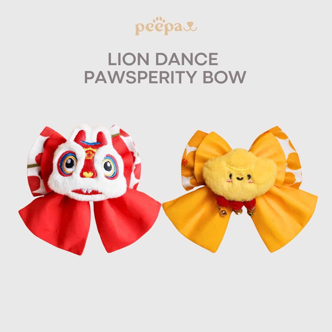 Classic Pawsperity Bow - Chinese New Year Collar Accessory for Pets