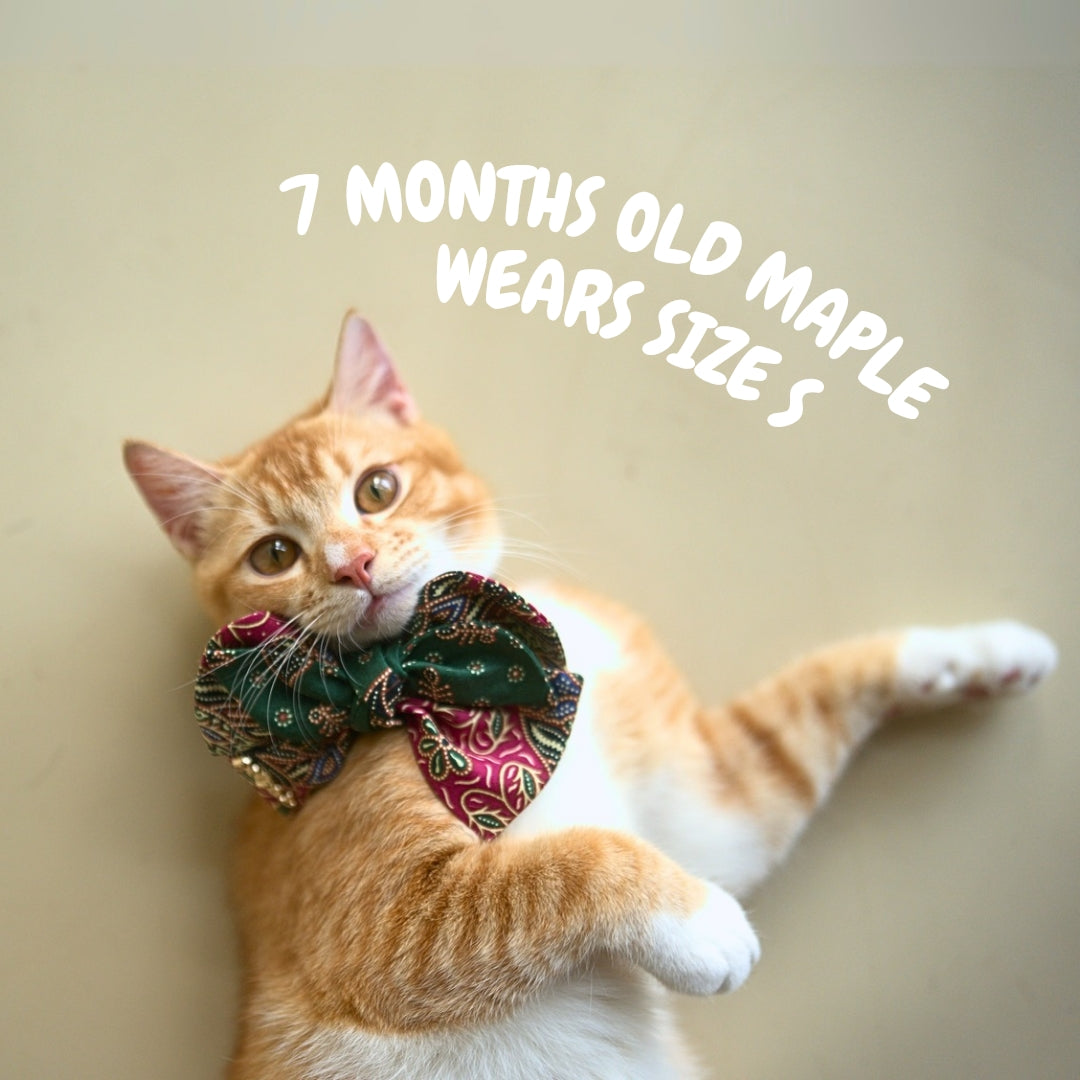 Sum Sum Batik Pet Bow – Heart-Shaped Collar Accessory for Pets